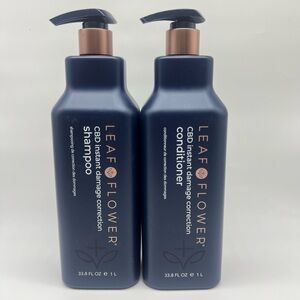 Leaf & Flower Instant Damage Correction Shampoo & Conditioner 33.8 oz/1 Liter